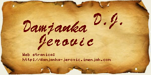Damjanka Jerović vizit kartica